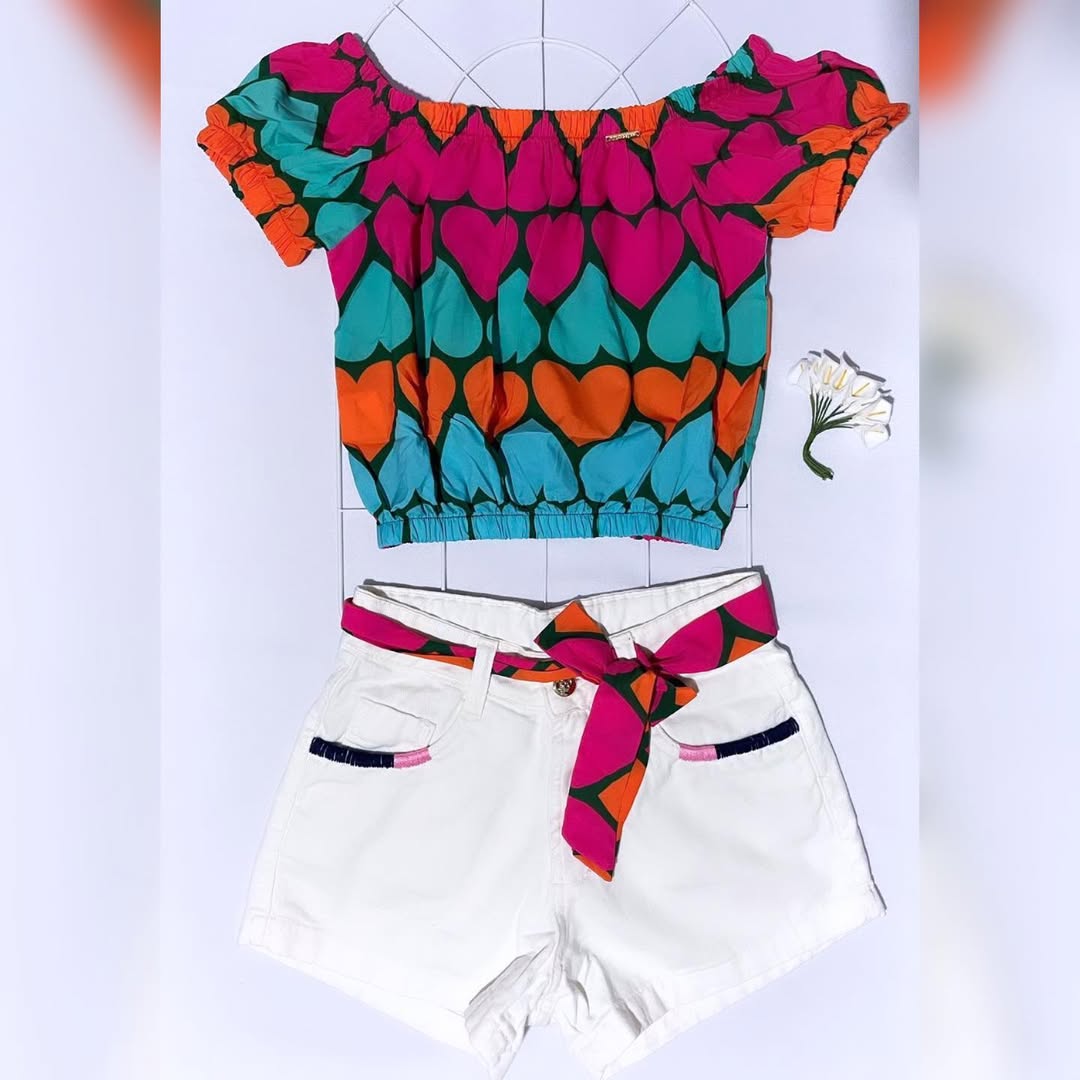 Conjunto Shorts e blusa Fernanda